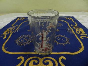 Barokní sklenice, malba na skle - Čechy, 18. stol. Barokní sklenice, malba na skle - Čechy, 18. stol.